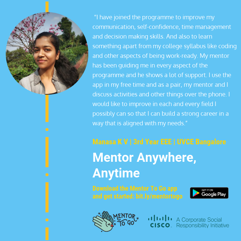 mentortogether's tweet photo. Join Raghu, Geetanjalee, Navandeep, Manasa, Ankur, Ramyashree, and hundreds of others to mentor anytime, anywhere! Download the app and sign-up to mentor today! https://t.co/Esau5Wbt97 https://t.co/fvobWJkT4Y