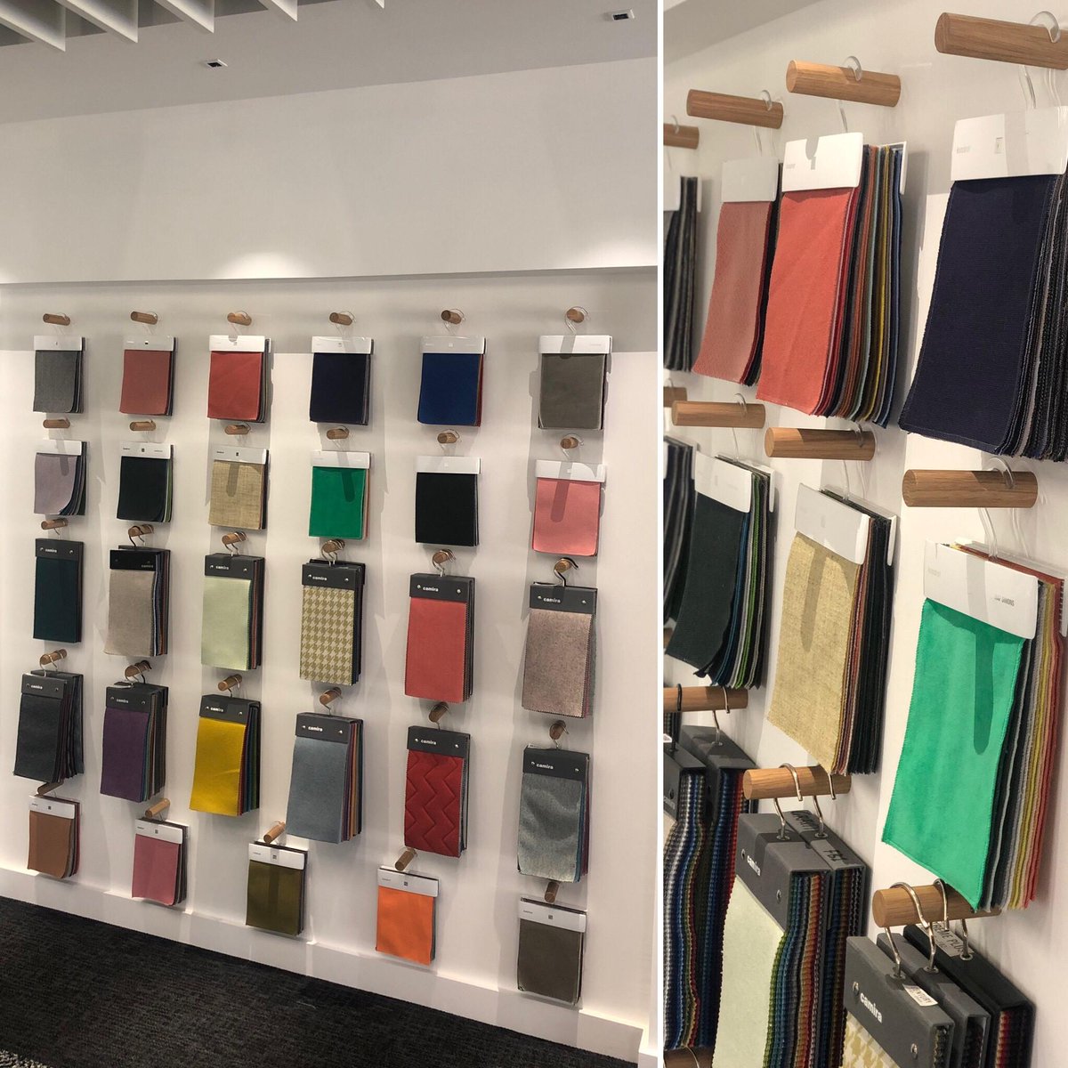 SpectrumWP's tweet photo. Our sample library is coming together: this area is for the array of beautiful fabrics we can use in any project!

#camirafabrics #kvadrattextiles #spectrumworkplace #officerefurbishment #officedesigntrends #designandbuild #refurbishmentinprogress https://t.co/C8FGiyENj1