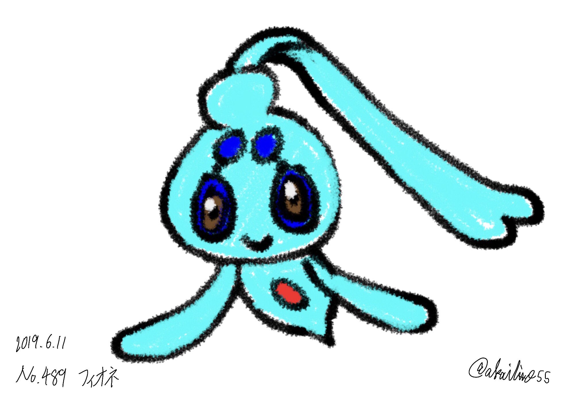 赤い人 Twitterissa 1日1匹ポケモンお絵描きチャレンジ No 4 フィオネ まるでクリオネ T Co Xaycdqxkdq Twitter