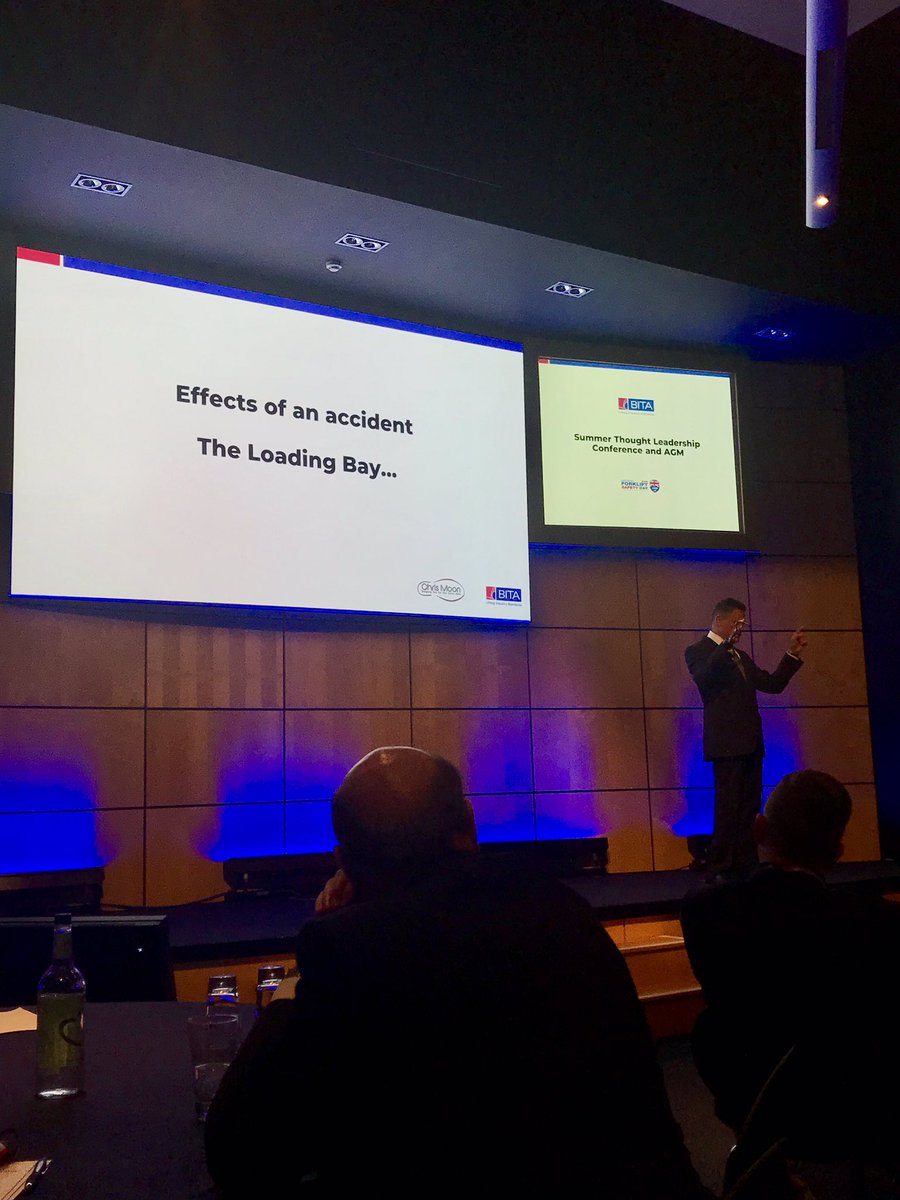 Today im at @BitaUKofficial conference for #NationalForkliftSafetyDay. Current session is health and safety focused - so important