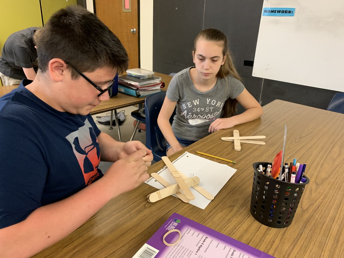 rangerhousepcis's tweet photo. Ranger Grade 8 Honors Algebra students designed and built catapults, then launched objects and collected data to discover quadratic equations! Nice Job!! https://t.co/6bxuAPvRc2