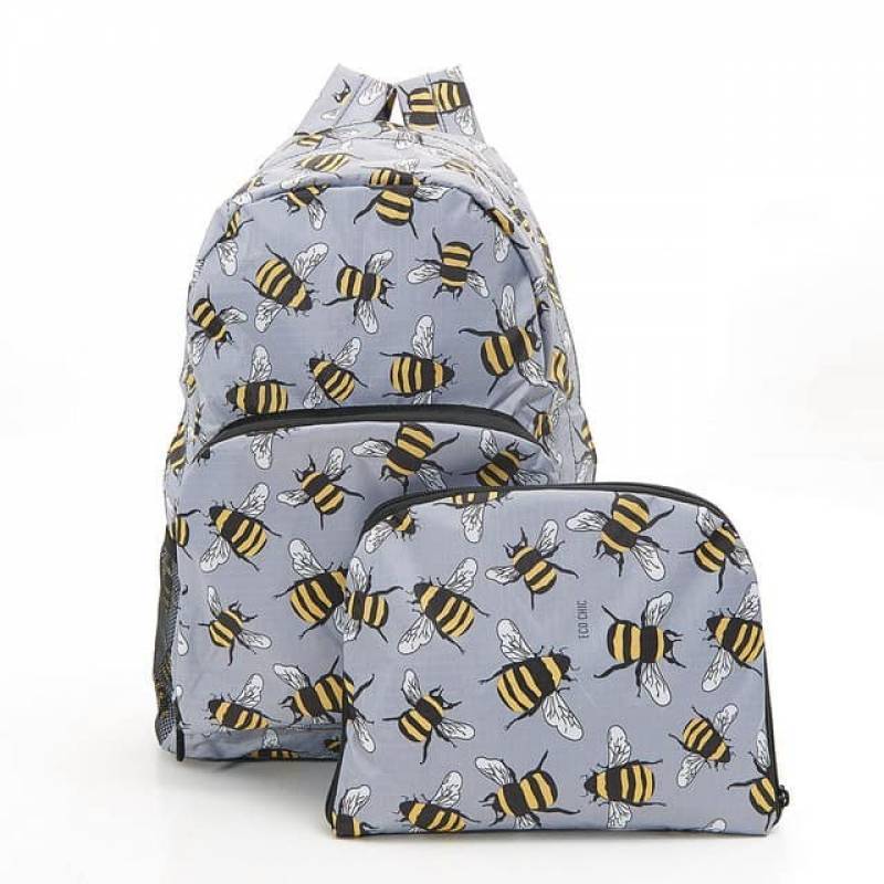 DaisyAccents's tweet photo. Foldable Rucksack – Grey Bees https://t.co/e47VcR2suc https://t.co/jj9Nrv92iM