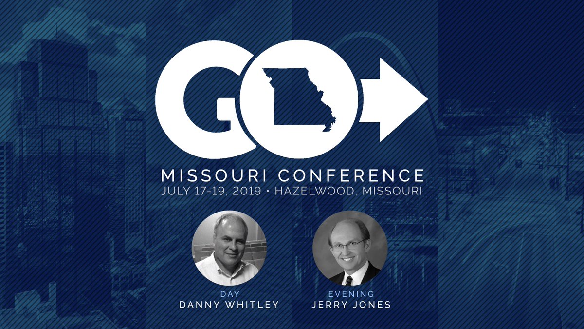 We hope you will make plans to attend this year's Missouri Conference July 17-19! We will be blessed by the ministry of Superintendent Bryan Parkey, @jerryjjones, Pastor Danny Whitley, and many more.