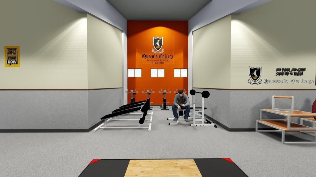 QueensCollegeEC's tweet photo. We are so excited to announce that this project (OUR OWN GYM) is well underway and that the boys will be able to use the gym with our Strength and Conditioning coach. Another big step for our school. #movingUpwards #heavyweightchampions #dreams #goals https://t.co/Ap82ewcuyx