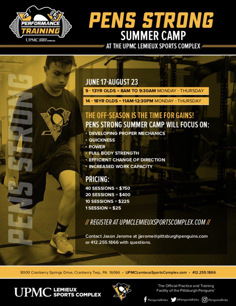 PENS STRONG summer camp is starting soon! Learn more and sign up bit.ly/2R5YUTu