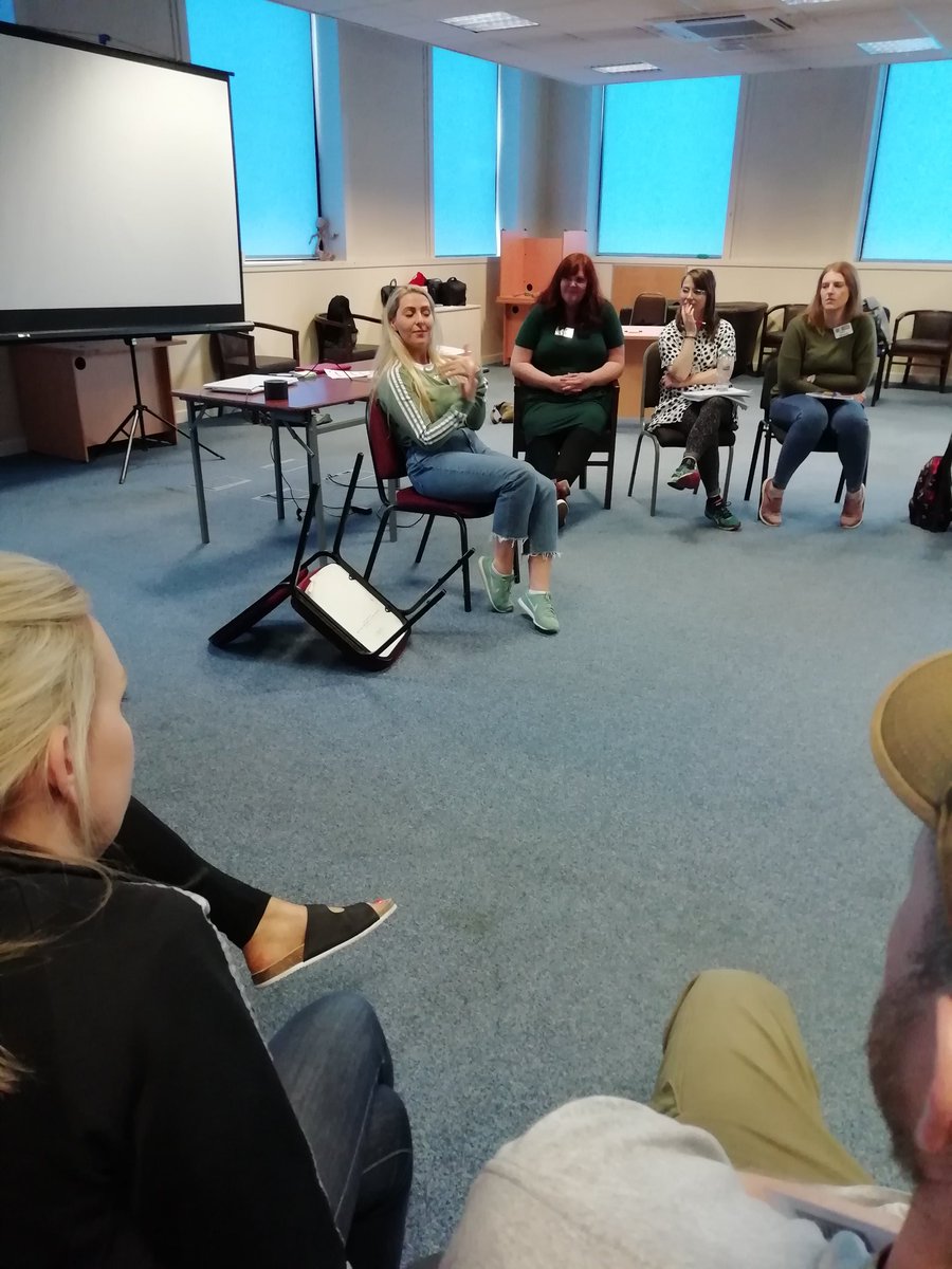 AngelaDrama's tweet photo. The 'comfortable' and 'uncomfortable' chair exercise is useful for self-reflection and evaluation at the end of a busy day. #createapuppet @EUErasmusPlus @citizenstheatre https://t.co/2xy2U1tfcP
