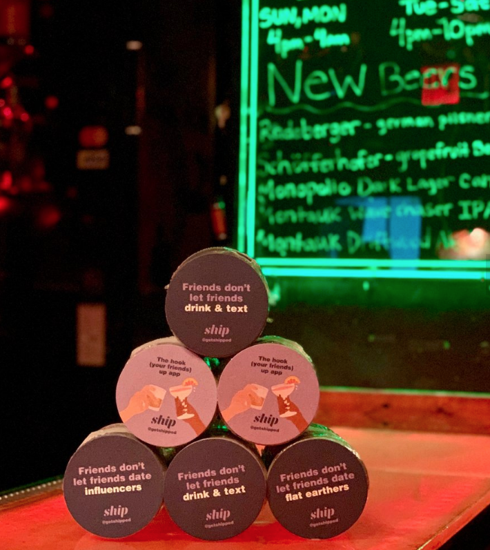 Ship, the new dating app from our friends at Match.com, helps people find love through their network of friends. GoGORILLA promoted the new service with bar coasters and coffee sleeves. So no matter if you are a beer or coffee drinker, (or both) we got you covered!