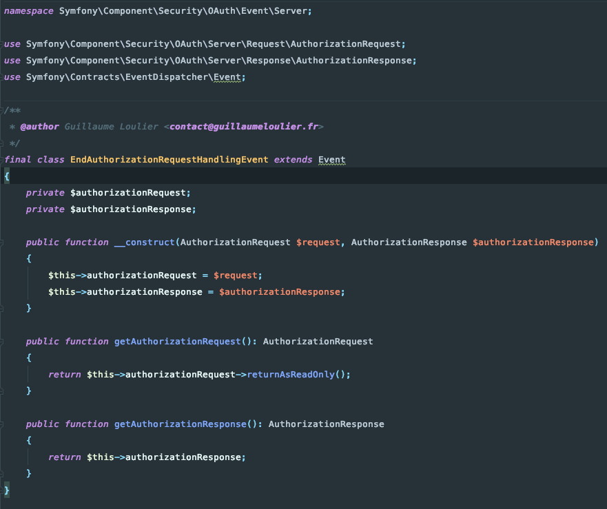 Guikingone's tweet image. Oh hello Oauth server, what&apos;s new? ❤️

#DevSuccess #PHP #Symfony