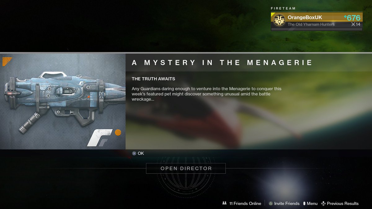 MarioGeeGaming's tweet photo. To the Menagerie! 

#Destiny2 #OBUK #Bungie @bungie #Truth #Menagerie https://t.co/UUzBJCDfrj