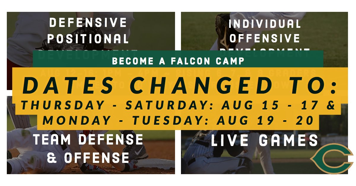 We’ve had a change of dates in our Become a Falcon camp... see below for updates! ⭐️