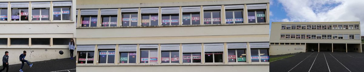 À J-2 des #RencontresAuteurs2019 les fenêtres de l'école #MarieSkłodowskaCurie s'ouvrent sur #EntreDeuxMondes pour souhaiter le 13.06 la bienvenue aux artistes et classes participantes dans toutes les langues de l'école #VivreEnsemble #BiLinguisme #MultiLinguisme #LanguesVivantes