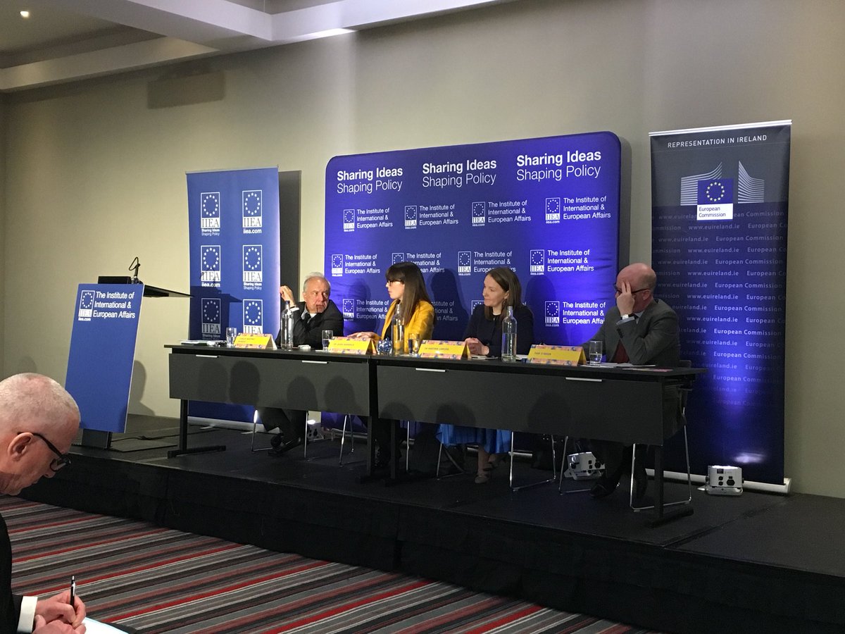 iiea's tweet photo. Responding to Deputy DG Mongay, @drbambrick of @irishcongress outlines the cooperation done by trade unions at an #EU level. Regarding the #FutureofWork and #sustainable economic development, she calls for the establishment of a #JustTransition fund to protect vulnerable workers https://t.co/9pUFAKCgwI