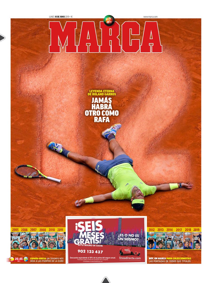 nycsandygirl's tweet photo. The Monday Marca edition was the Collector’s edition & had the previous 11 covers not Tuesday. Digital edition is only €0.99. Buy using the Orbyt press reader app. 22 pages of Rafa goodness! #12AFA #VAMOSRAFA https://t.co/5NGYedzmOJ