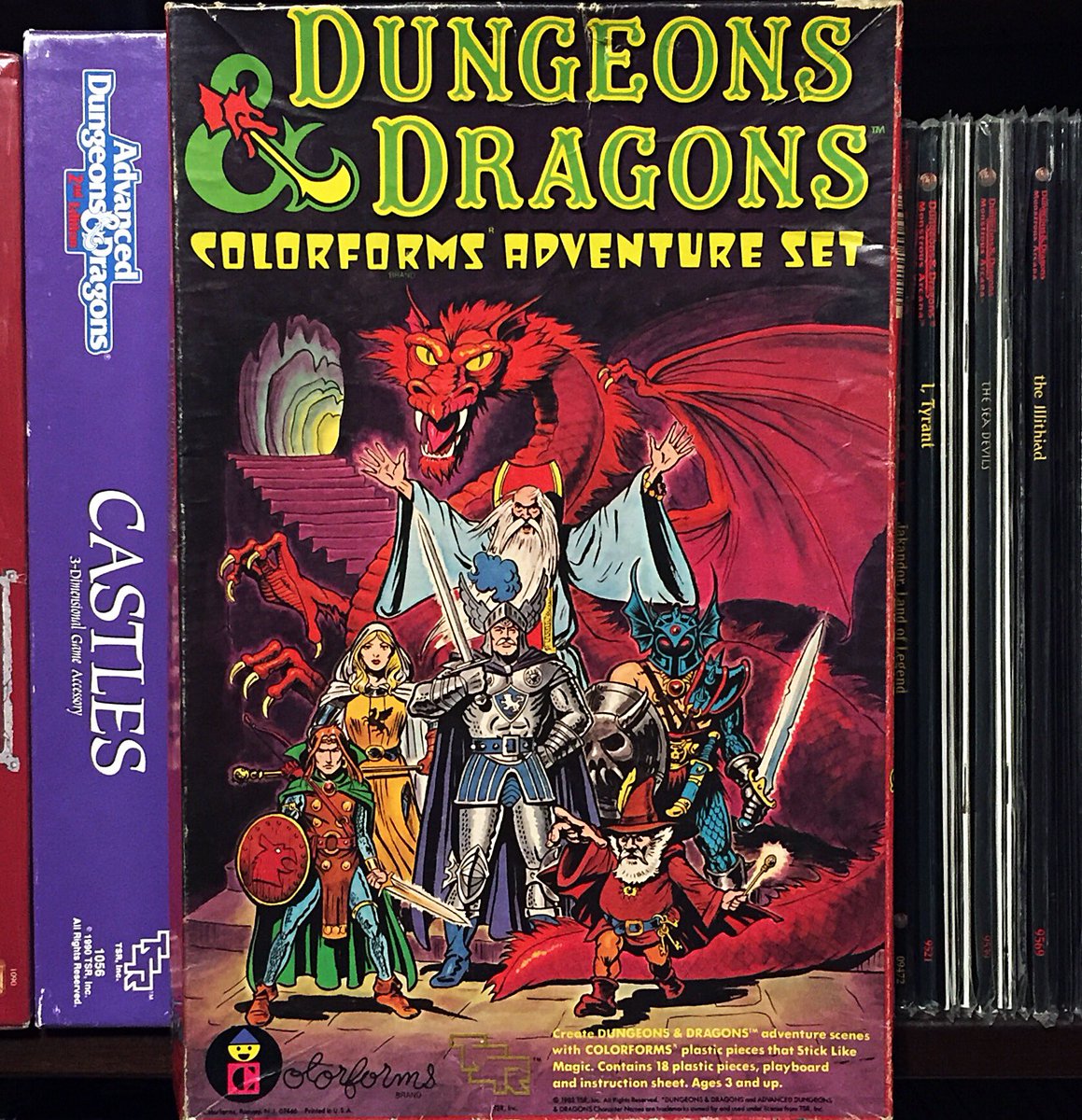 dnd__daily's tweet image. D&amp;amp;D Colorforms Adventure Set (1983) #DnD #Colorforms