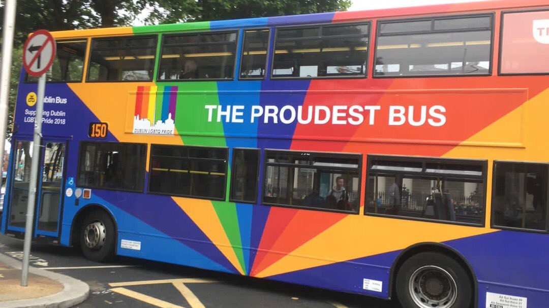 Dublin Bus has unveiled a fabulous new bus for #DublinPride , what do you think? #pride2019 #PrideMonth