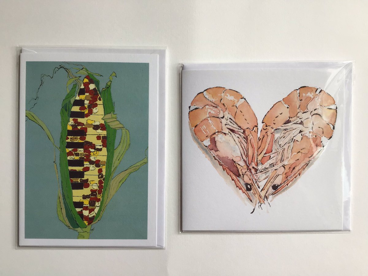 Did you know today is #national #CornOnTheCobDay  and tomorrow is #nationallovingday 😍 <a href="/LucyclaytonLucy/">Lucy Clayton</a> has it covered here at East Cliff Rd #TunbridgeWells #Kent <a href="/seopenstudios/">South East Open Studios</a> #originalart #prints and #greetingscards. 4 #artists 1 #jewelry #designer open Wednesday-Sunday 10-6