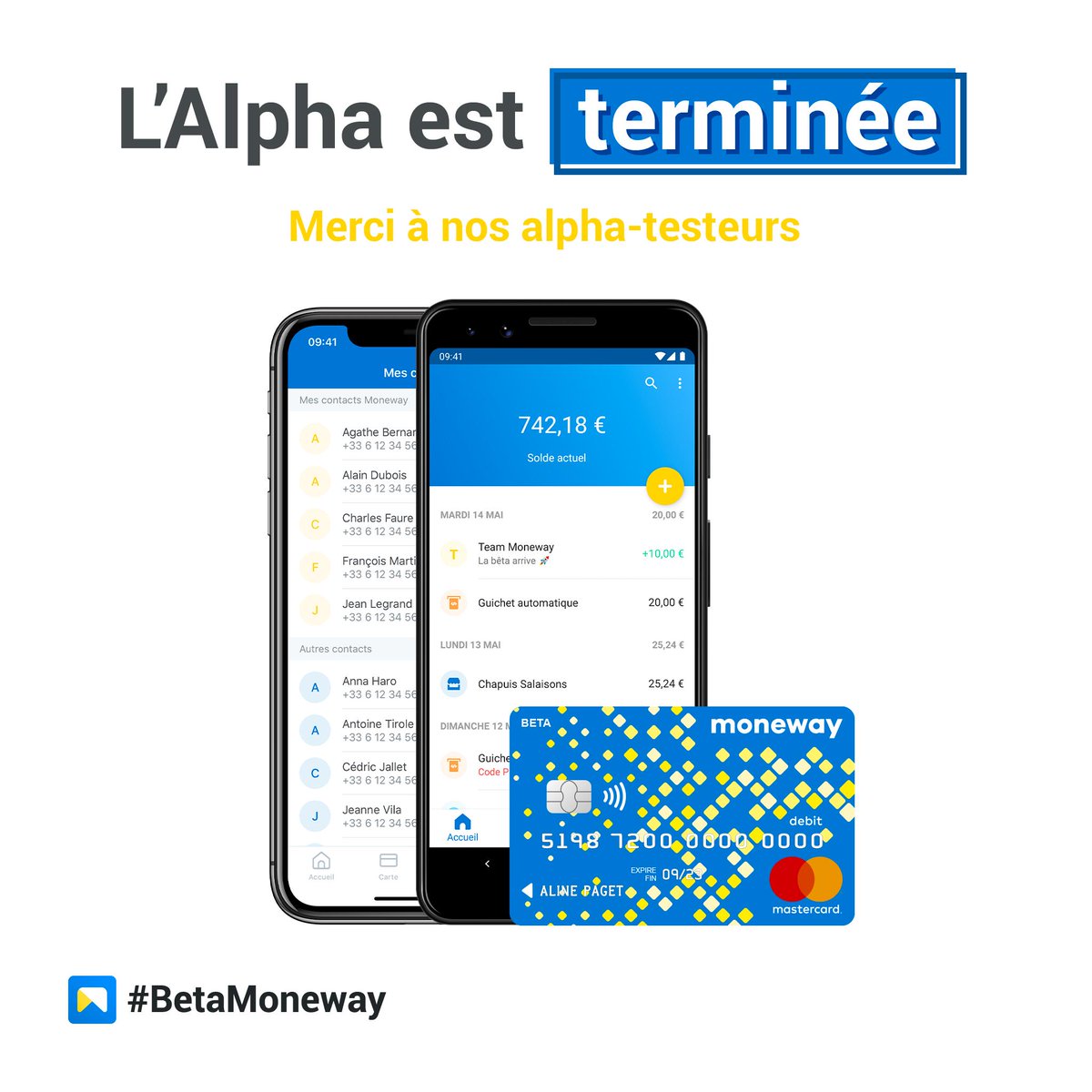 vaultia's tweet photo. Ça y est, notre Alpha est terminée. Un immense merci à nos alpha-testeurs, qui ont rejoint l'aventure Moneway sans hésiter dès ses prémices, et à nos futurs bêta-testeurs, qui ont su rester patients ces dernières semaines. 😊

Accrochez-vous, la suite arrive ! 🚀 #Fintech https://t.co/DjPQYvUSbs