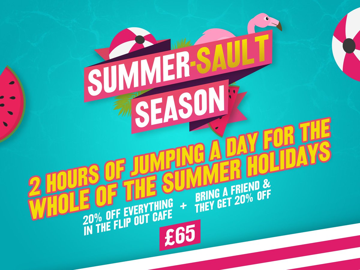🚨SUMMER IS COMING 🚨 Why not grab one of our Summer passes? You can then bounce for two hours every day throughout the holidays. There are some more added extras too... 🍕☕👭👬