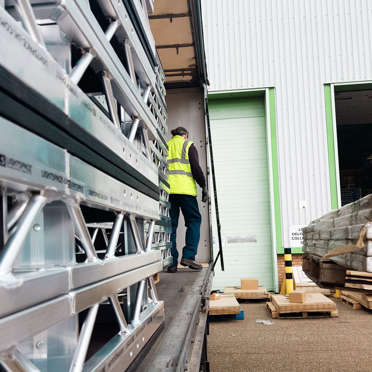 LightspaceUK's tweet photo. We get deliveries almost every week due to high demand that is why this week we would like to say big thanks to our warehouse team for an awesome job!

To order your Lightspace products call us on 01604664571 or email sales@impact-products.co.uk https://t.co/J5Gi6Kjblb
