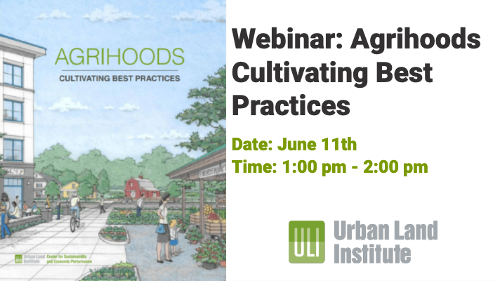 UrbanLandInst's tweet image. Today's #webinar “Agrihoods: Cultivating Best Practices” will center on lessons from the ULI report of the same name and will feature insights from #ULI members involved in #agrihood planning, #development, and operations.

Register Now: americas.uli.org/event/webinar-…