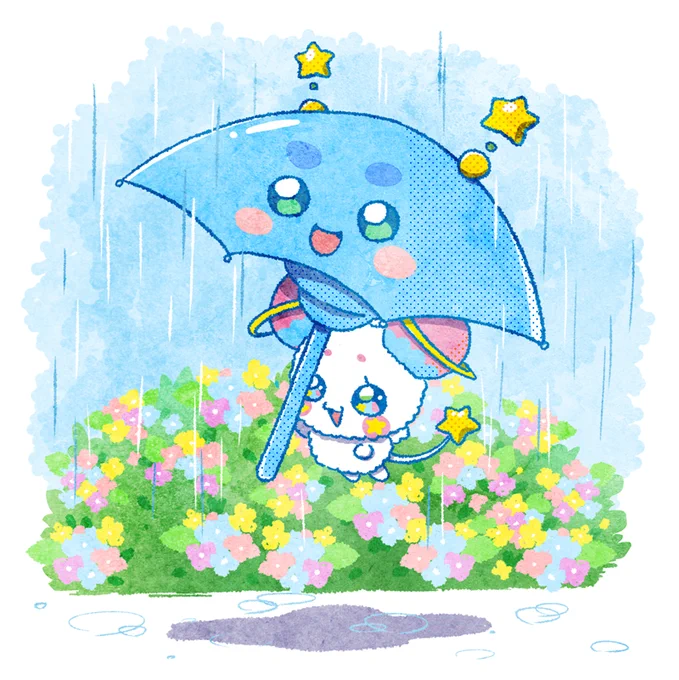 ☂傘の日のプルンスくんとフワちゃん☂ 