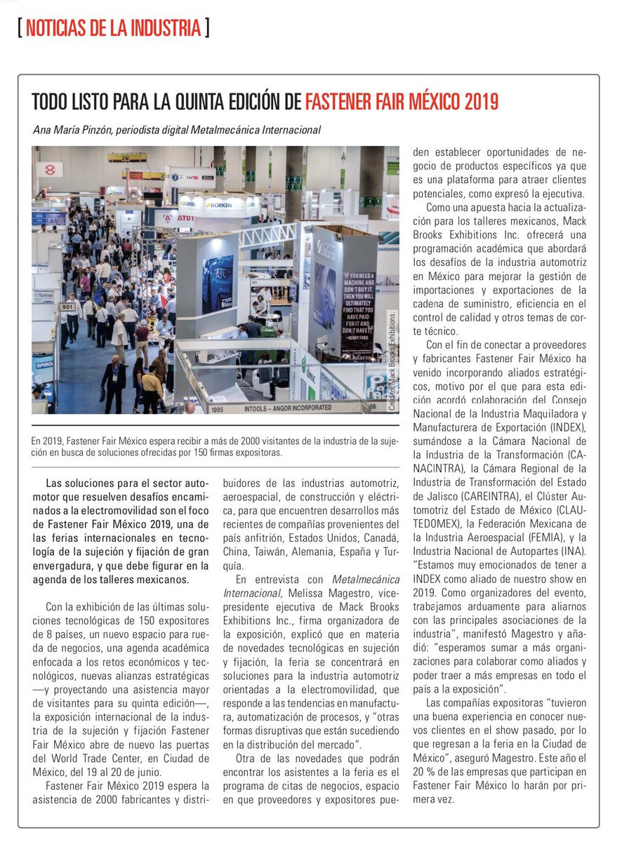 fastenerfairMex's tweet photo. Todo listo para la quinta edición de #FastenerFairMex
Gracias @r_metalmecanica por la entrevista a @mmagestro https://t.co/Ktslvrz34d