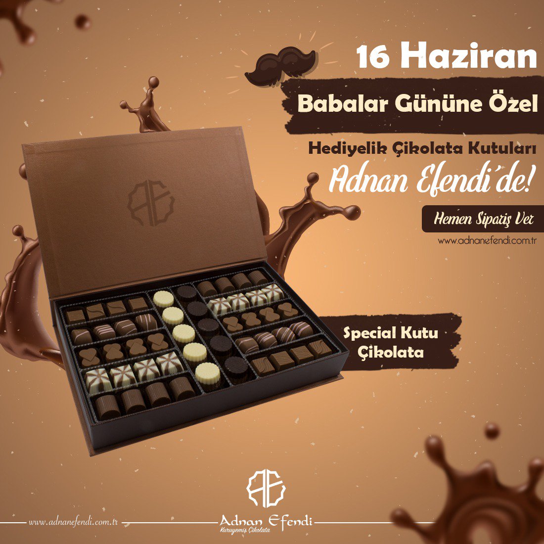 Aklınızda Babalar Günü için; babanıza klişeleşmiş hediyelerden başka fikir gelmiyorsa sizin için bir önerimiz var.
Özel çikolataların tek bir kutuda buluştuğu Adnan Efendi Hediyelik Special Kutu Çikolata!
👉 bit.ly/2F3TxPZ
#AdnanEfendi #Hediyelik #Çikolata #BabalarGünü