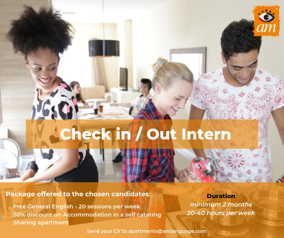 amLanguage's tweet image. We are currently looking for the ideal candidate to join our team as an Accommodation Intern.  Kindly email your CV to apartments@amlanguage.com