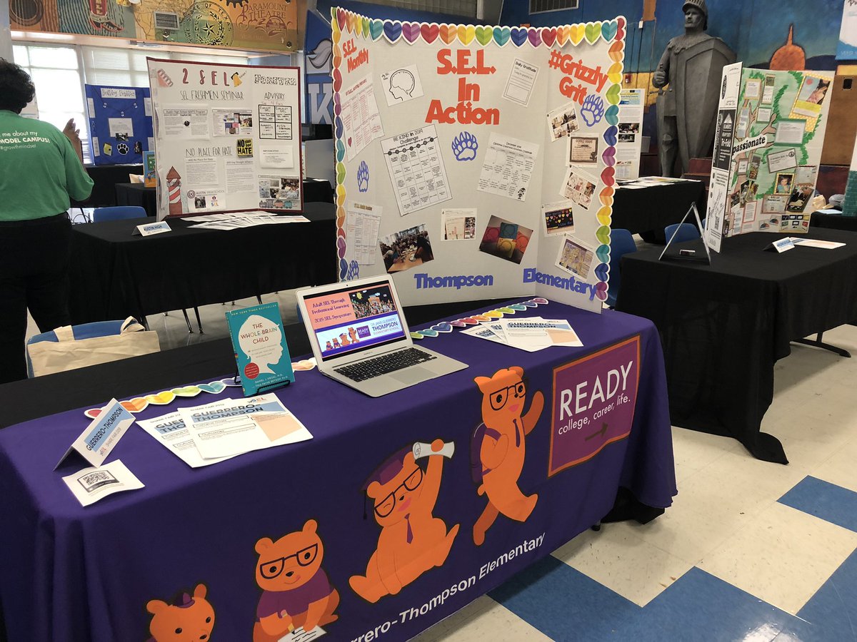 Ready for the SEL Share Fair! Come check out the work we’ve done at GT this year! #GrizzlyGrit #SELsymposium @GTGrizzlyBears @gtprincipal186 @SELdarla @AustinISDSEL
