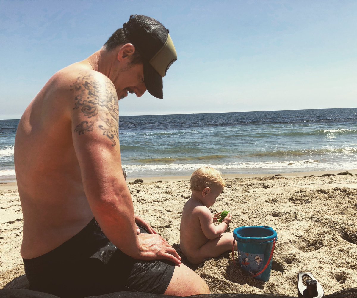 Watching my son fall in love with the beach and the ocean is the bee’s knees. #dadlife #surfrider