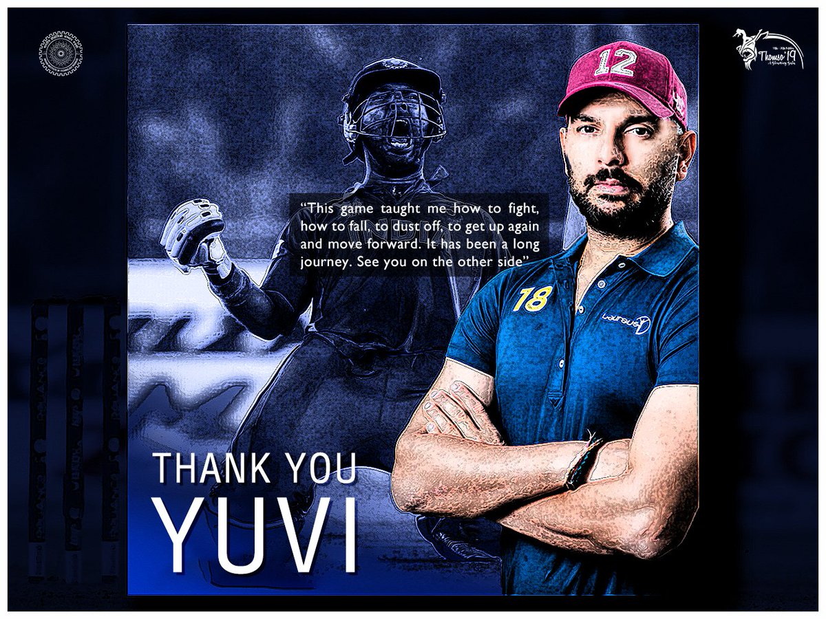6 ball-6 sixes, his fight against cancer, 2007 T20 and 2011 World Cup Man of the Tournament are few of those special feats that make Yuvi a rare individual altogether. We wish <a href="/YUVSTRONG12/">Yuvraj Singh</a> good luck for a new life and hopes he stay happy and healthy.

#Thomso
#YuviRetires