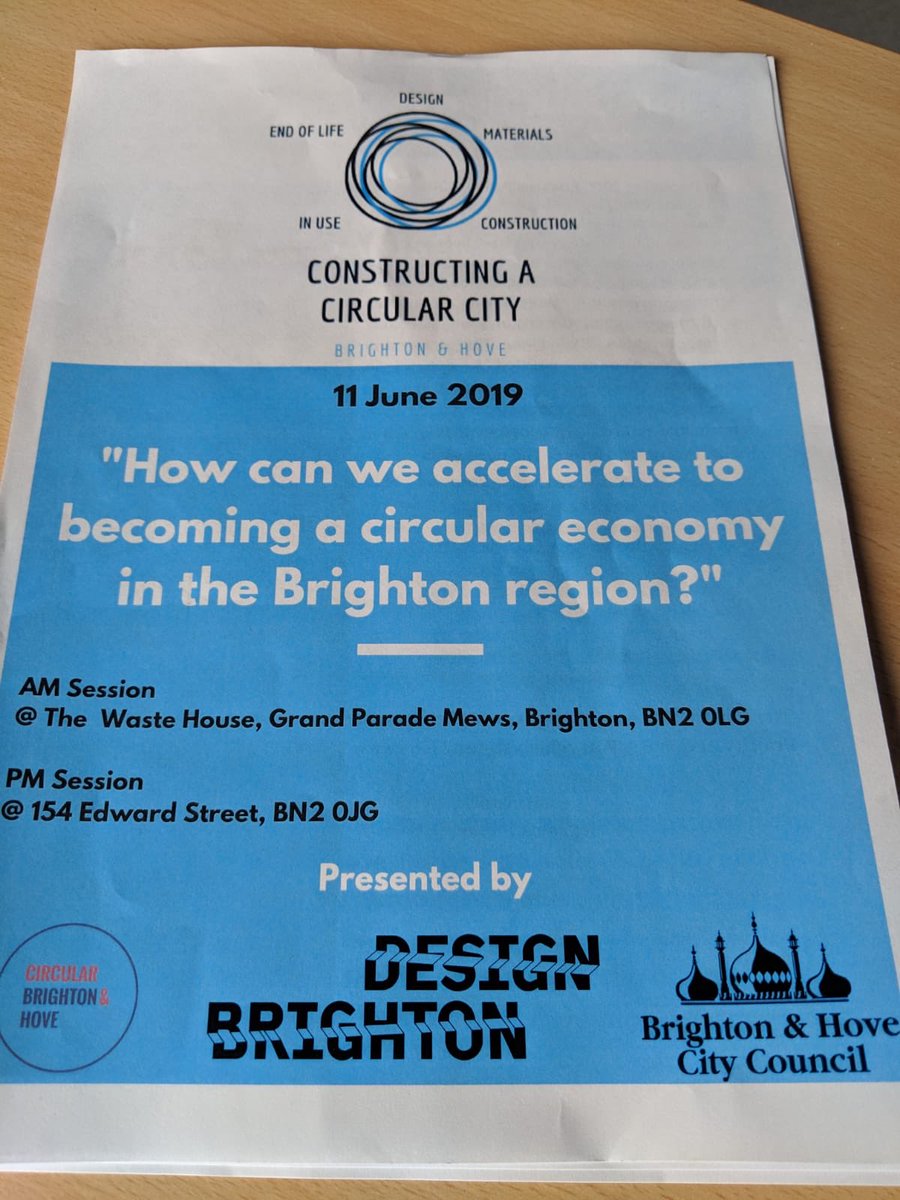 Proud to be working with @BrightonHoveCC Circular Brighton and Hove in the delivery of Constructing a Circular City conference today. Our very own @FrazerStokes speaking as part of the DB team and a founder of @WasteBuild #proud #circulareconomy #construction #brighton #hove