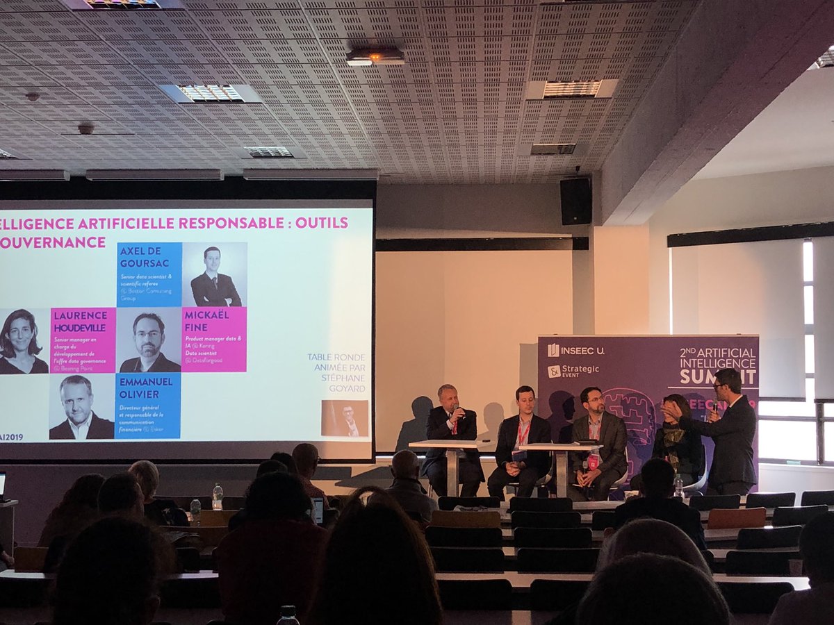 #INSEECAI2019 : <a href="/Emmoliv/">Emmanuel Olivier</a> DG <a href="/EskerFrance/">Esker France</a> intervient sur la table ronde « #IntelligenceArtificielle responsable outils et gouvernance