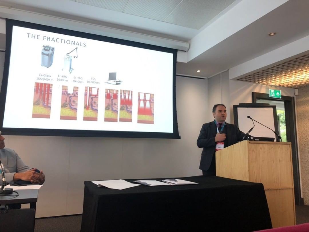CranleyClinic's tweet photo. Mr Ghanem participated in Face 2019, chairing the session on radiofrequency energy devices and presenting his innovative #Morpheus8, #FaceTite and #BodyTite work. He also contributed as a key note speaker on the latest of regenerative medicine in #hair restoration. https://t.co/5aSGzsldIV