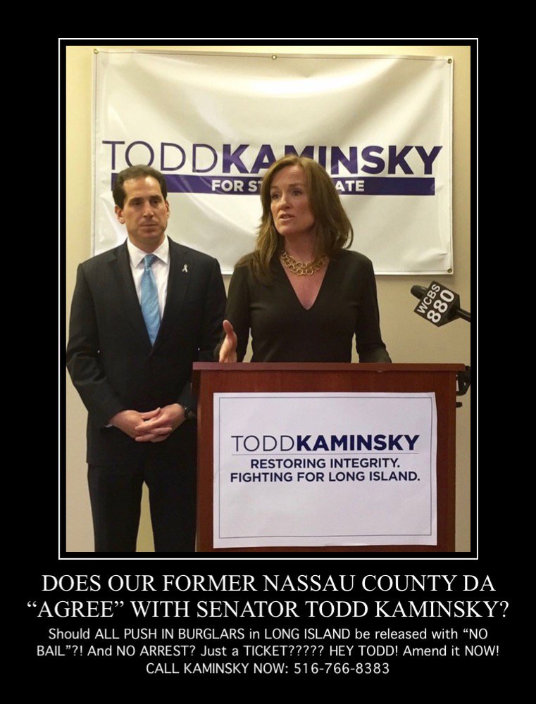 Keep_NY_Safe's tweet photo. CITIZENS HAVE A RIGHT TO KNOW WHY YOU STAND ON THE SIDE OF CRIMINALS!
#AmendItNOW
@toddkaminsky 
@RepKathleenRice 
@VillageRVC https://t.co/e0EQRZCLmo