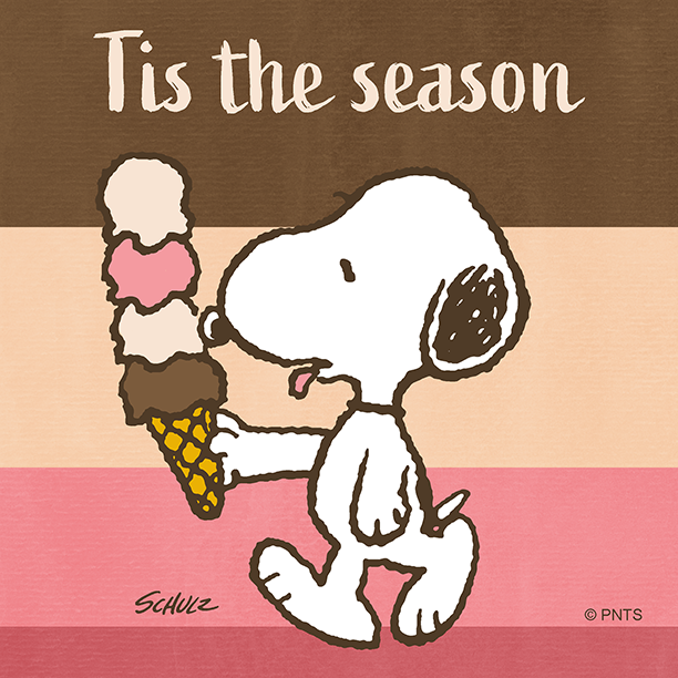 Snoopy's tweet photo. The ice cream season that is! 🍦 https://t.co/k3Lzwnvew9