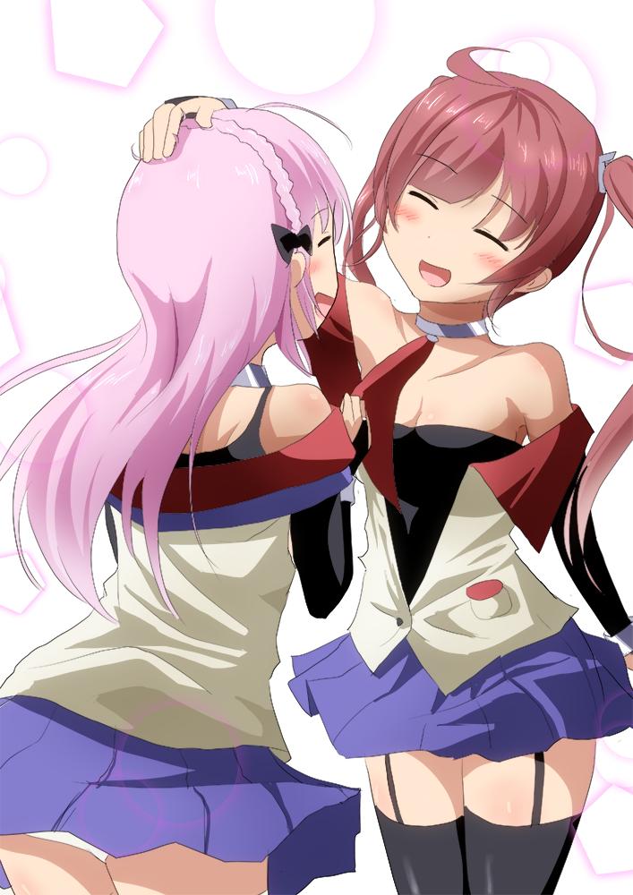 アズレン アズールレーン アズレン 撫でるサンディエゴ 妹 と撫でられるアトランタ 姉 トロ Skeb受付中のイラスト