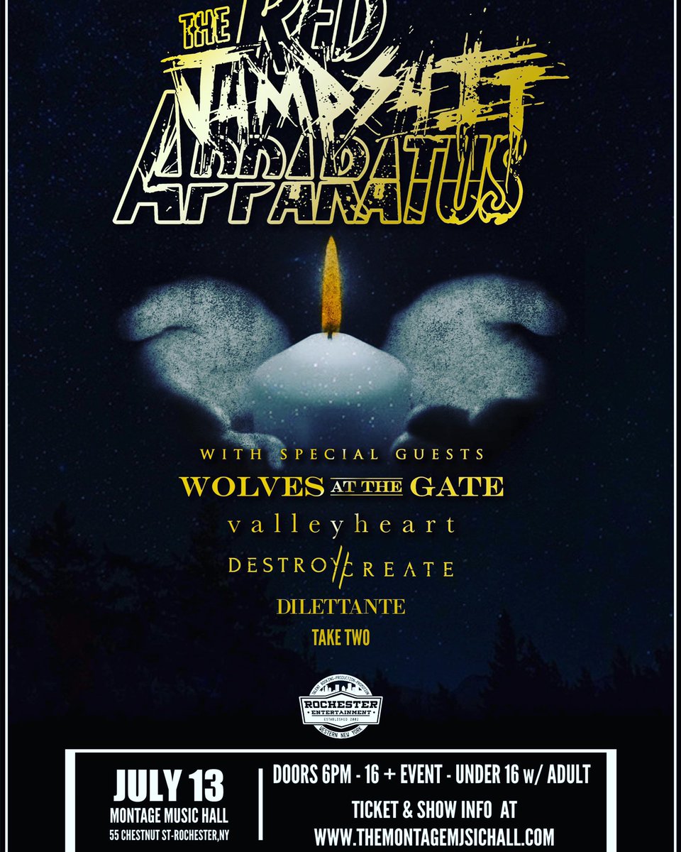 TakeTwo_Music's tweet photo. Heres something to make your Tuesday better. July 13 at the @themontagemusichall catch us with @redjumpsuit @wolvesatthegate and a bunch of other great acts. Get tickets from us starting this Friday! https://t.co/bARbMNc02Y