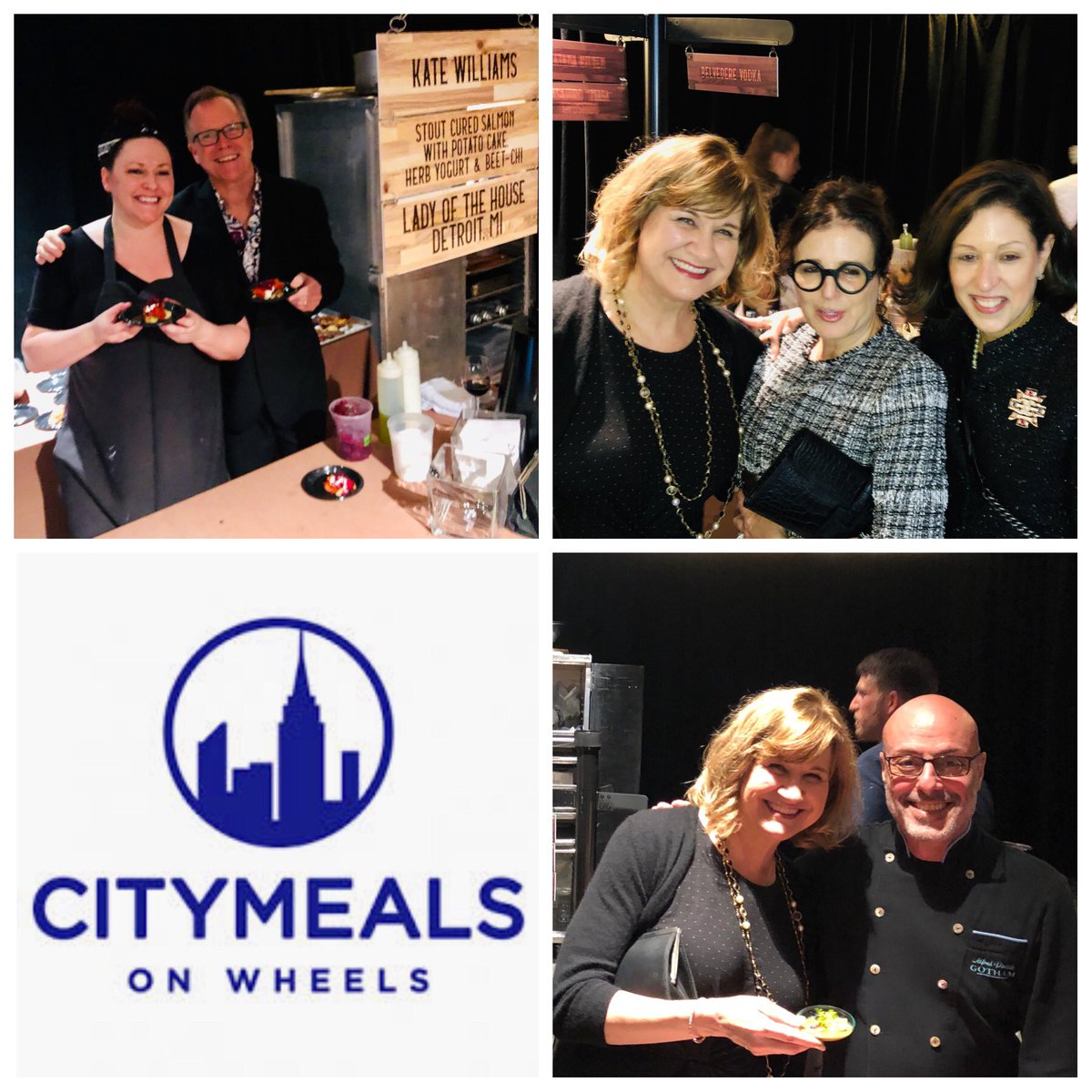 KarenAndAndrew's tweet photo. At last night’s ⁦⁩ #ChefsTribute in #NYC: ⁦@ChefKatelikesit⁩ with Andrew Dornenburg; Karen Page with ⁦@Citymeals⁩ Board members Galia Stawski &amp; Suri Kasirer; Karen with Chef ⁦@AlfredPortale⁩ ⁦@GothamBar_Grill⁩ &amp; PORTALE in Fall ‘19 https://t.co/7Ah9ekCVsd