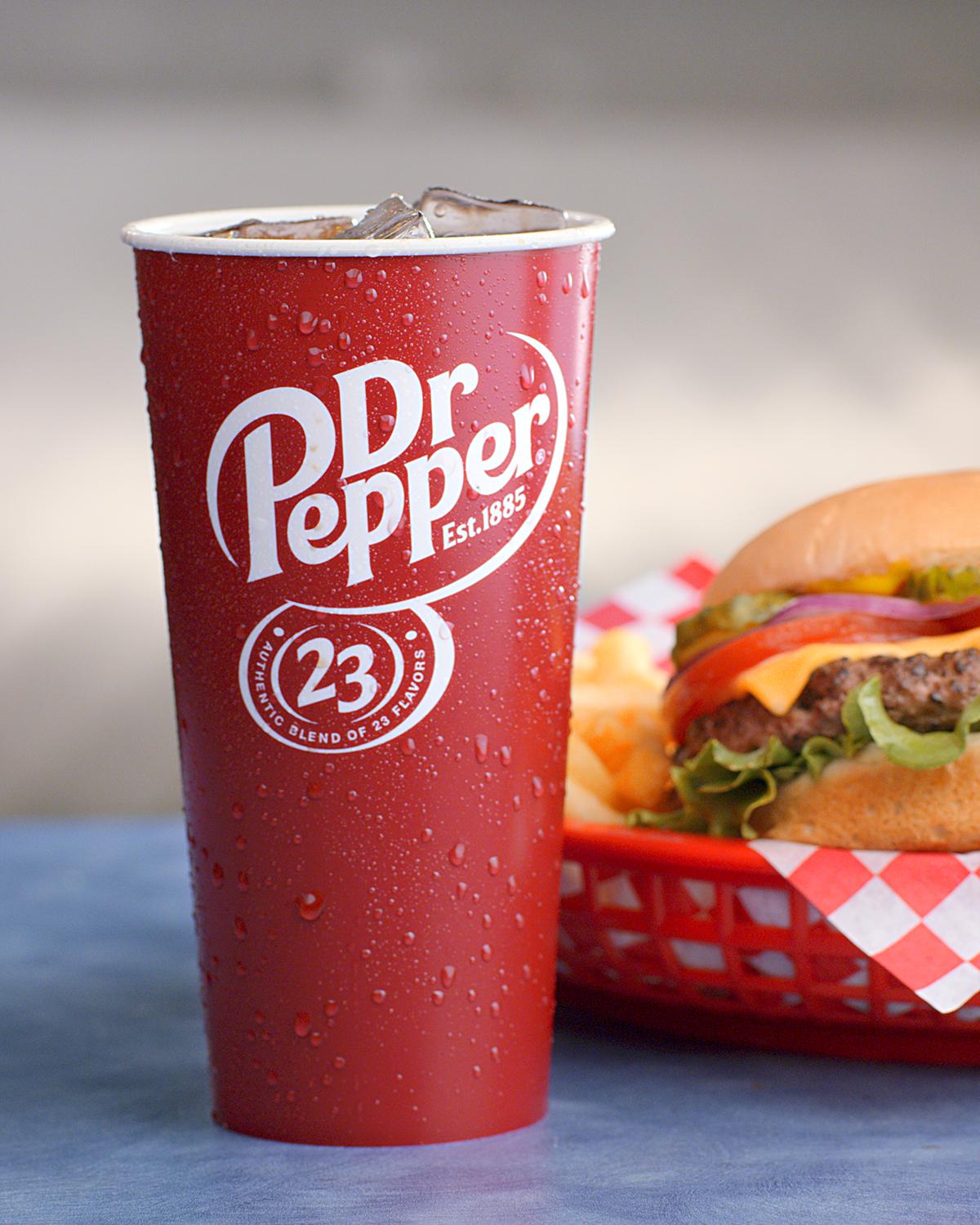 Dr Pepper on X: Fact: Burgers are at their happiest next to Dr Pepper.  #SoNiceToTreatYou  / X