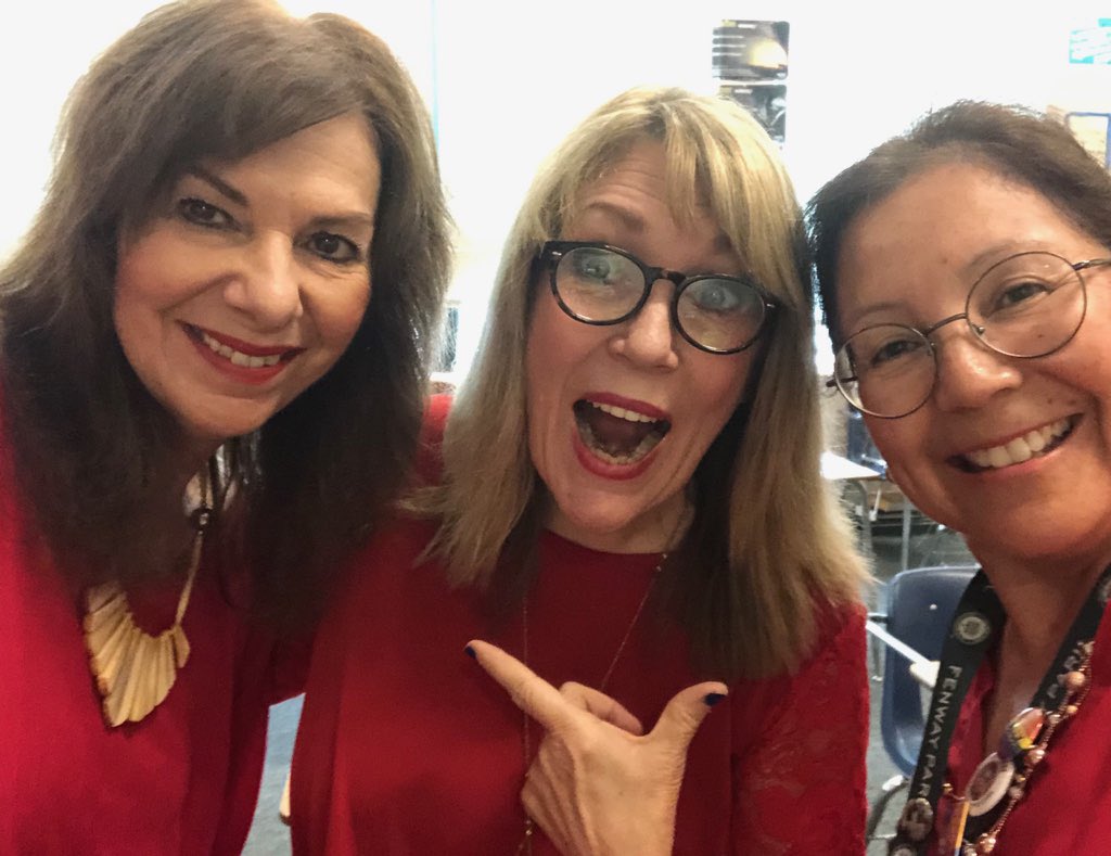 OTAPresident's tweet photo. Last Tuesday of the school year! OHS representing! #REDforED #OTAStrong https://t.co/RVSQ9PSmkc