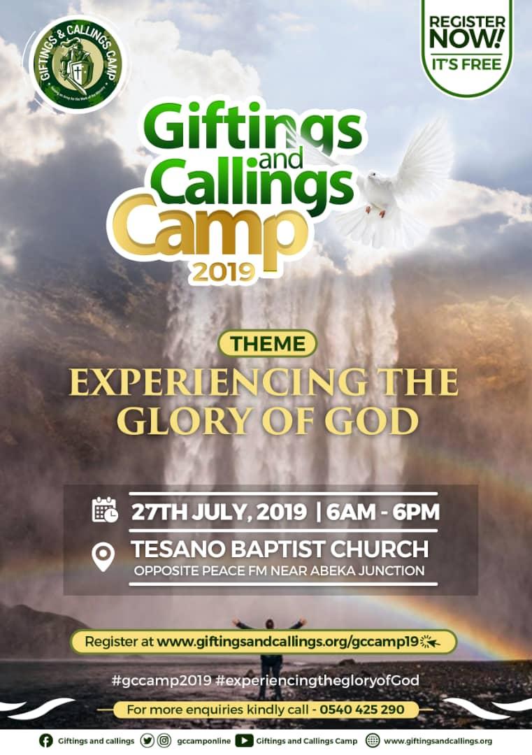 XtianEventsgh's tweet photo. Giftings and Callings Camp 2019
#GHCE
#GODISNOTDEAD
#JulyEvents
#GHCE1 https://t.co/2zqxIgRVef