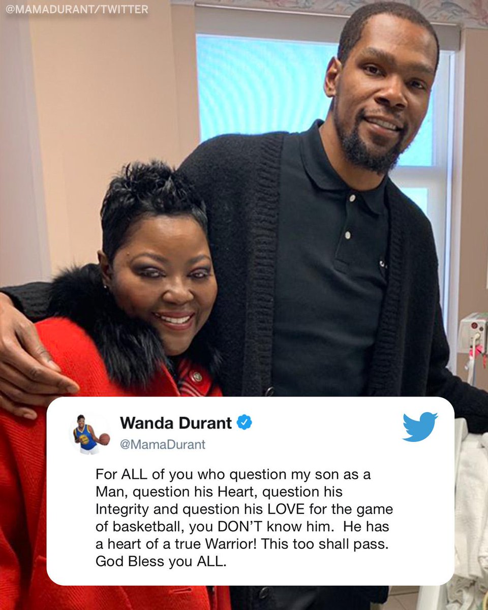 SportsCenter's tweet image. KD's mom shines light on his heart and love for the game 🙏 (via @MamaDurant)