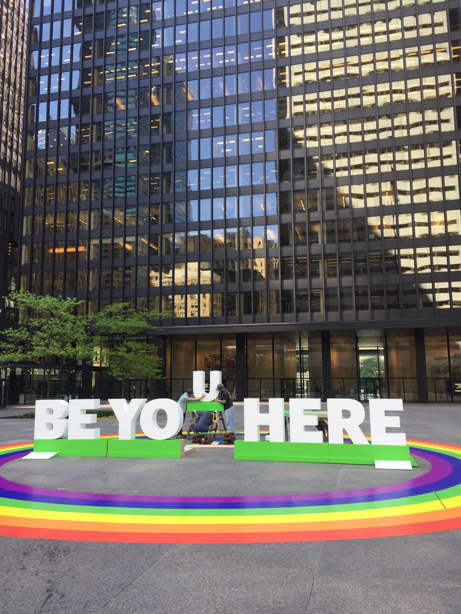 FredGlady's tweet photo. So proud to be a Canadian—Pride is now at home here in Canada’s financial district. We live in a better world. https://t.co/iYMF7drkfa