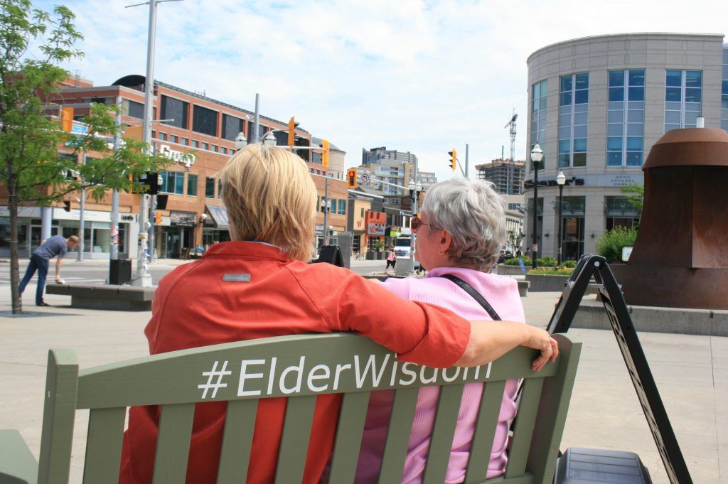 SchlegelVillage's tweet photo. We invite you to join seniors from The Village at University Gates, @Village_UG &amp; @PinehavenLTC on the signature #ElderWisdom bench in @UpTownWaterloo public square, @citywaterloo 

Tuesday, June 18th | 1 pm to 3:30 pm 
https://t.co/UHgkb4q39J https://t.co/52cHhNG0UZ
