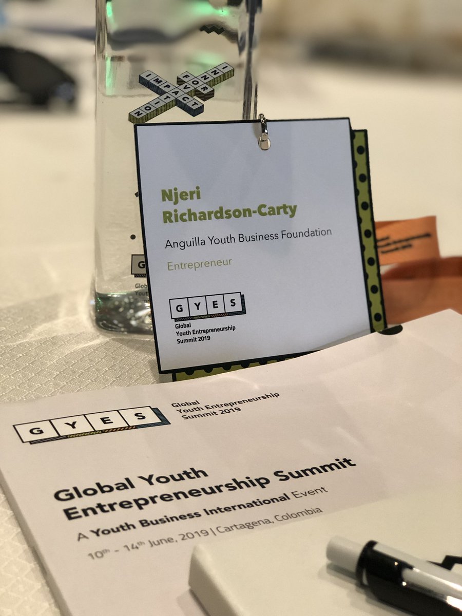 NjeriRichardson's tweet photo. So excited to be @YouthBizInt  GYES Summit 2019 “Innovation For Impact” #GYES2019 #innovateforumpact #youngentrepreneur #edupreneur #socialimpactentrepreneur #branchesoflearninginc #bigonlearning #anguilla #aybf #anguilladyc https://t.co/Q77yZrmGjI