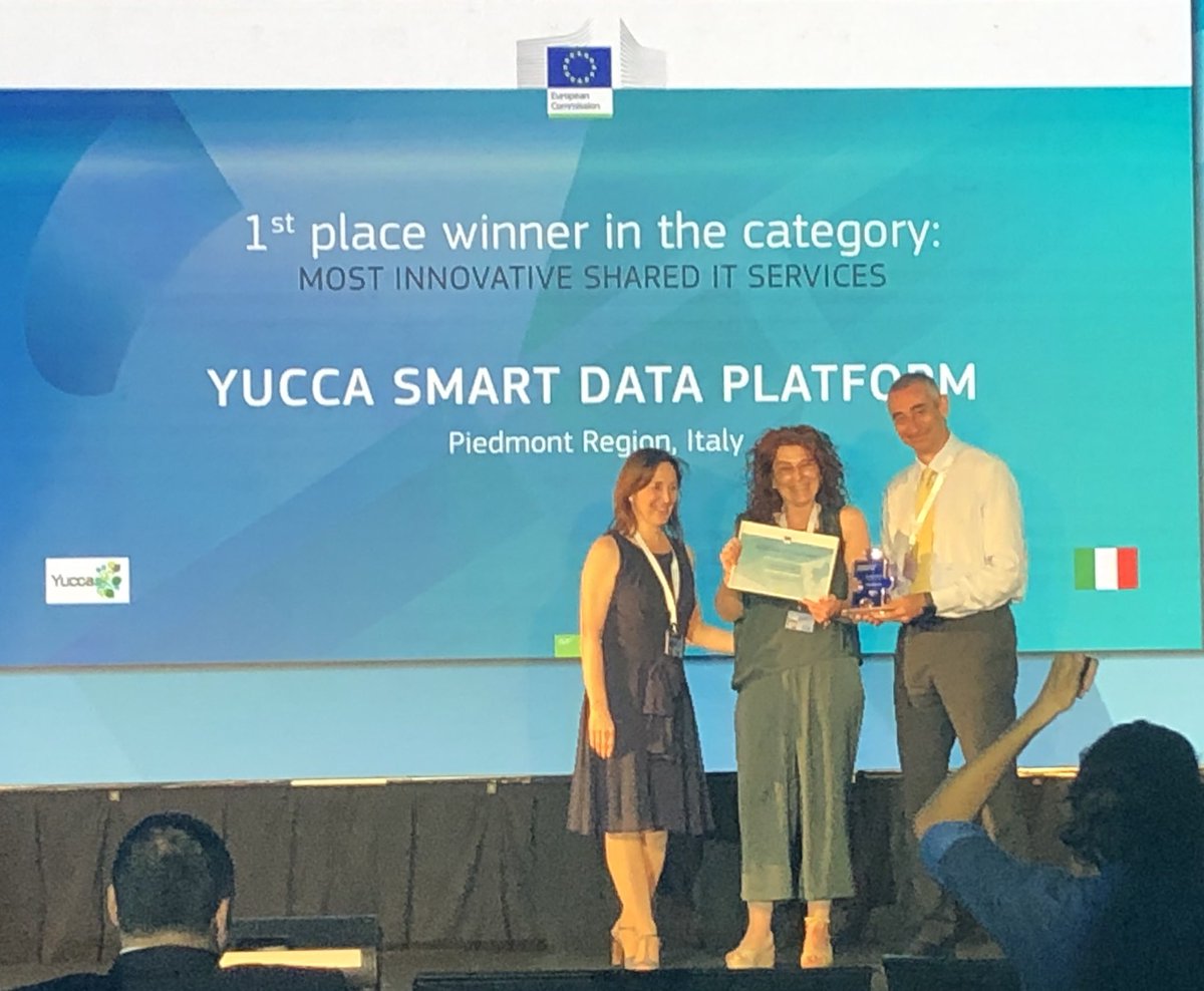 anna_cavallo's tweet photo. #SRawards2019 Most innovative shared IT services: first place for #yucca smart #data platform. Proud of our work!! @csipiemonte @regionepiemonte #nuovocsi https://t.co/rpBSJQqmuz