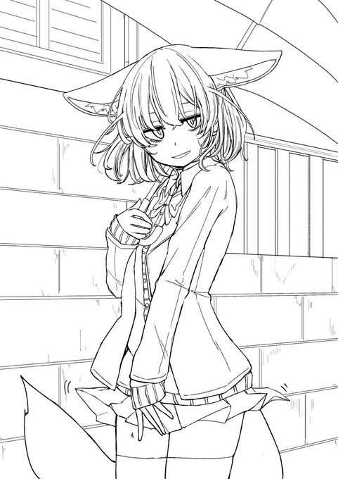 (今朝のやつの線画なんかは特にウッキウキで髪の毛描いてた) 