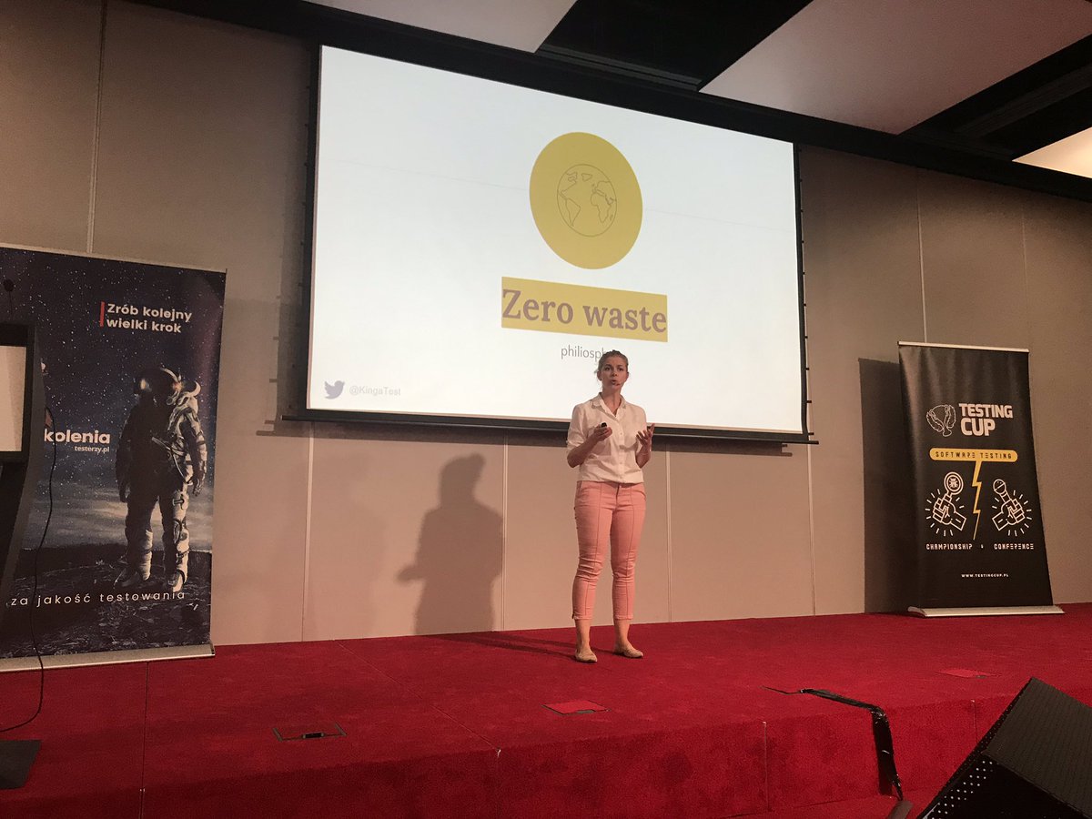 automatingguy's tweet image. Closing keynote by @KingaTest - software testing meets Zero Waste! @TestingCup #testingcup2019 #conference