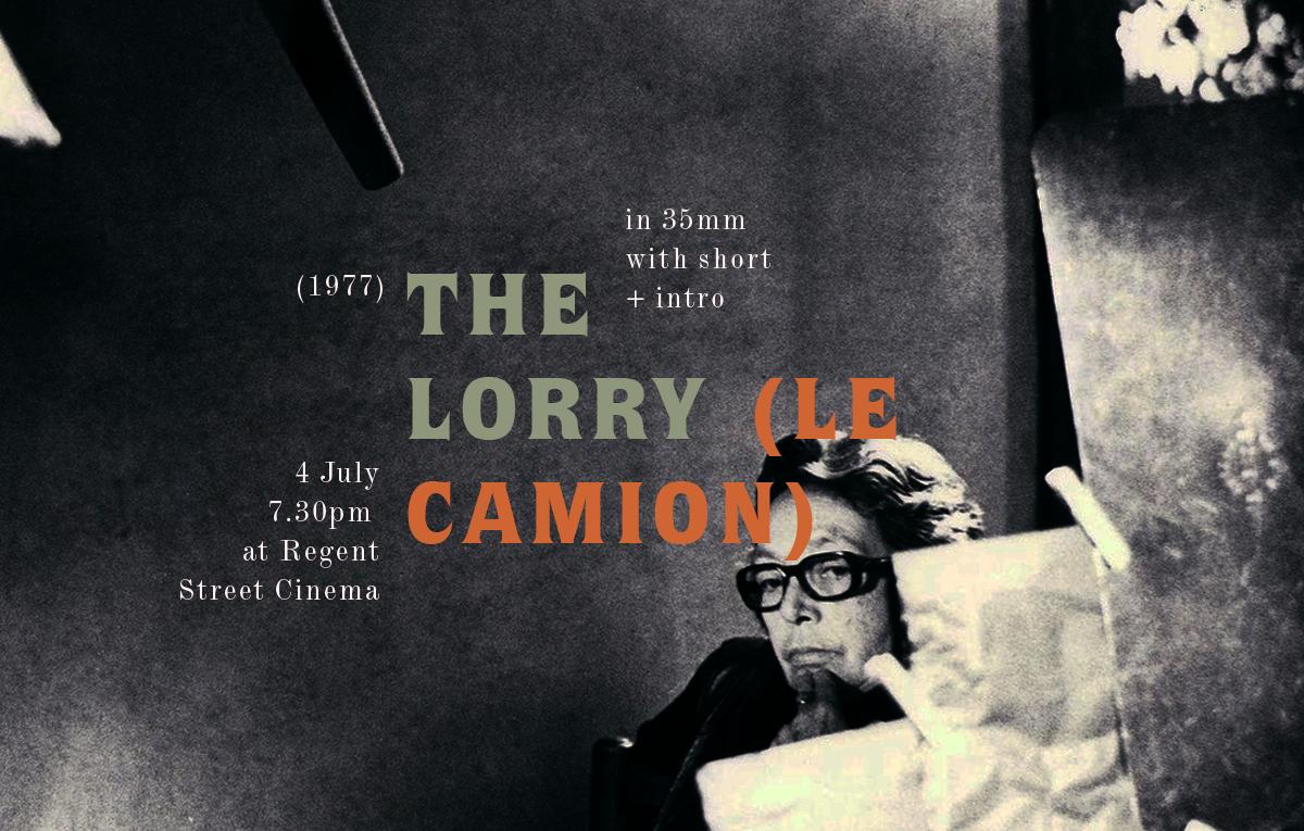 anothergaze's tweet photo. The first screening of our Marguerite Duras retrospective, THE LORRY (LE CAMION) in 35mm, will take place on the 4th of July. It will be preceded by a Duras short and an introduction. Tickets: https://t.co/HlqXk6u2X0 https://t.co/OQjwnKdwQY